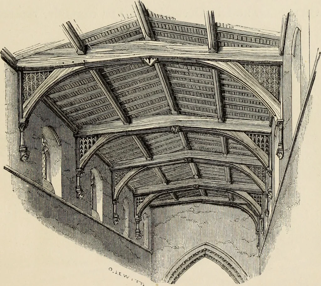 An illustration from Architectural notices of the churches of the Archdeaconry of Northampton. Deaneries of Higham Ferrers and Haddon, 1849, leaf 96