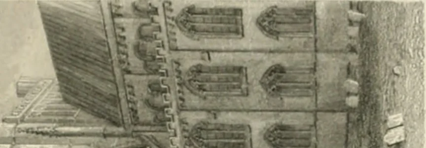 An illustration from Architectural and picturesque illustrations of the cathedral churches of England and Wales. The drawings made from sketches taken expressly for this work, by Robert Garland. With descriptions by Thomas Moule, 1838, leaf 104