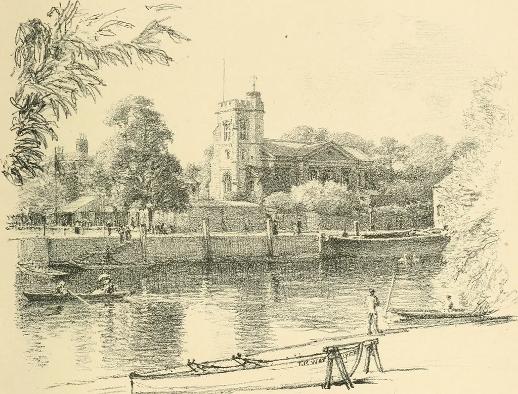 An illustration from Architectural remains of Richmond, Twickenham, Kew, Petersham, and Mortlake;, 1900, leaf 126