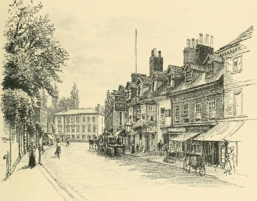 An illustration from Architectural remains of Richmond, Twickenham, Kew, Petersham, and Mortlake;, 1900, leaf 146