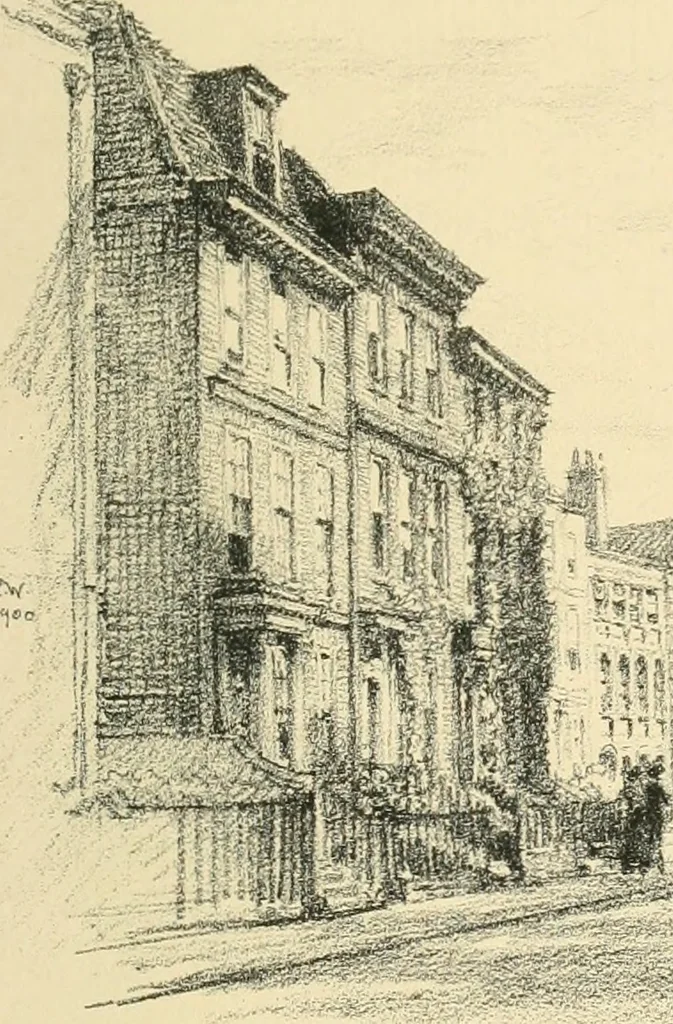 An illustration from Architectural remains of Richmond, Twickenham, Kew, Petersham, and Mortlake;, 1900, leaf 38