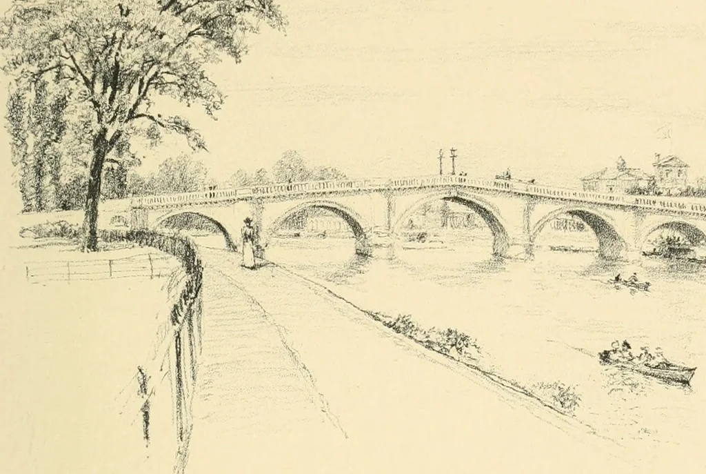 An illustration from Architectural remains of Richmond, Twickenham, Kew, Petersham, and Mortlake;, 1900, leaf 54