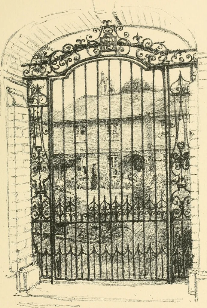 An illustration from Architectural remains of Richmond, Twickenham, Kew, Petersham, and Mortlake;, 1900, leaf 76