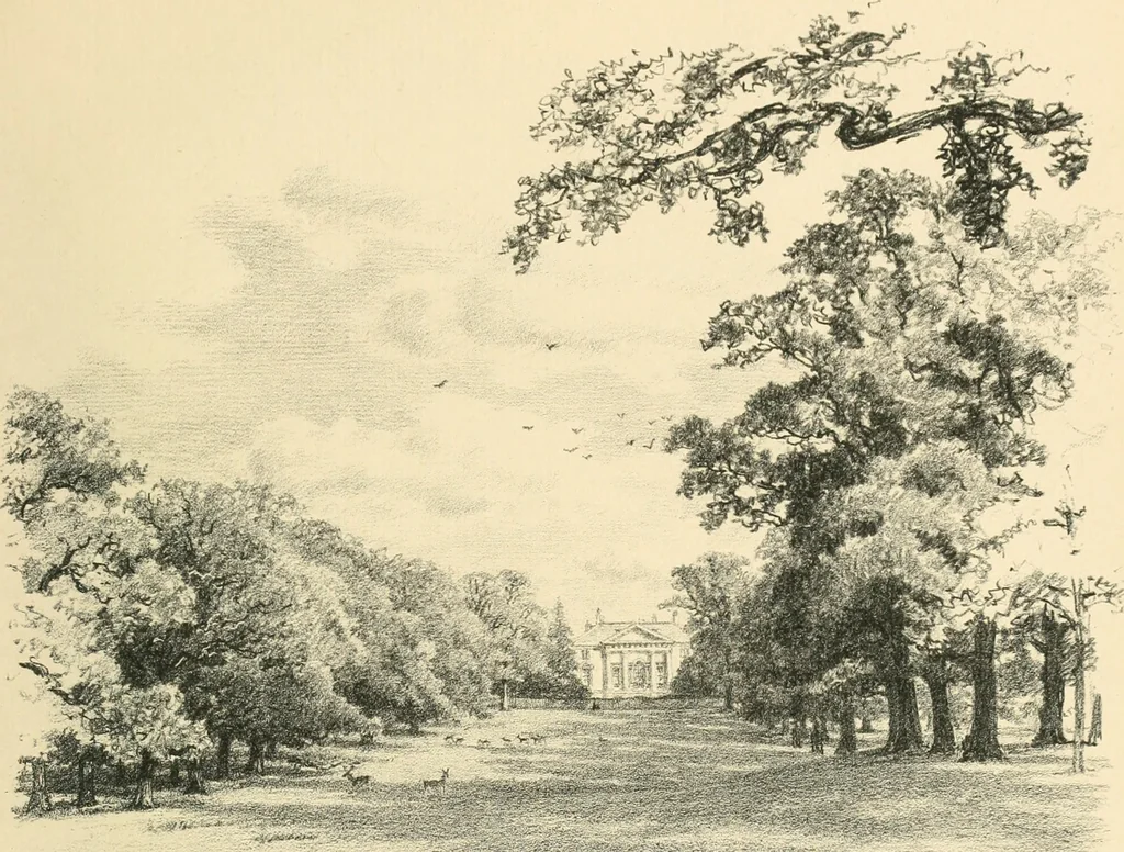 An illustration from Architectural remains of Richmond, Twickenham, Kew, Petersham, and Mortlake;, 1900, leaf 92