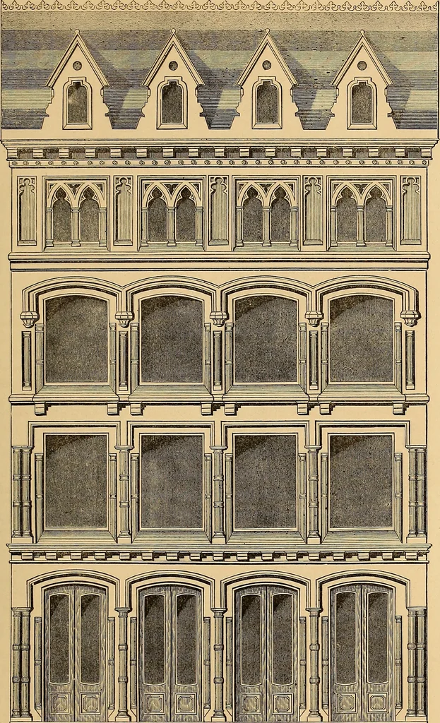 An illustration from The Architectural review and American builders' journal, 1869, leaf 596