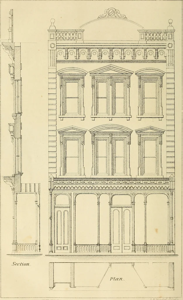 An illustration from The Architectural review and American builders' journal, 1869, leaf 703