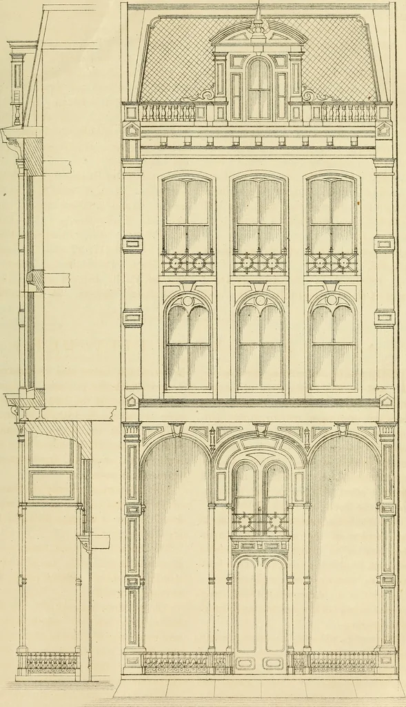An illustration from The Architectural review and American builders' journal, 1869, leaf 846