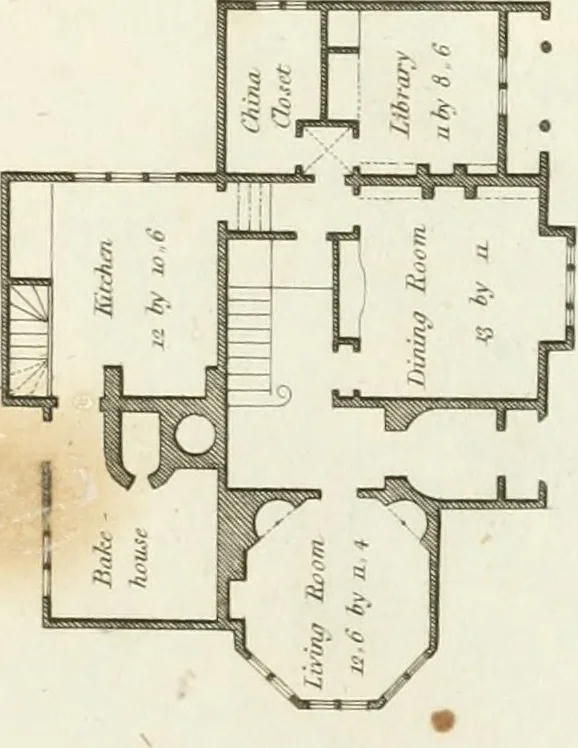 An illustration from Architectural sketches for cottages, rural dwellings, and villas, in the Grecian, Gothic, and fancy styles : with plans suitable to persons of genteel life and moderate fortune : preceded by some observations on scenery and character proper for picturesque buildings, 1805, leaf 56