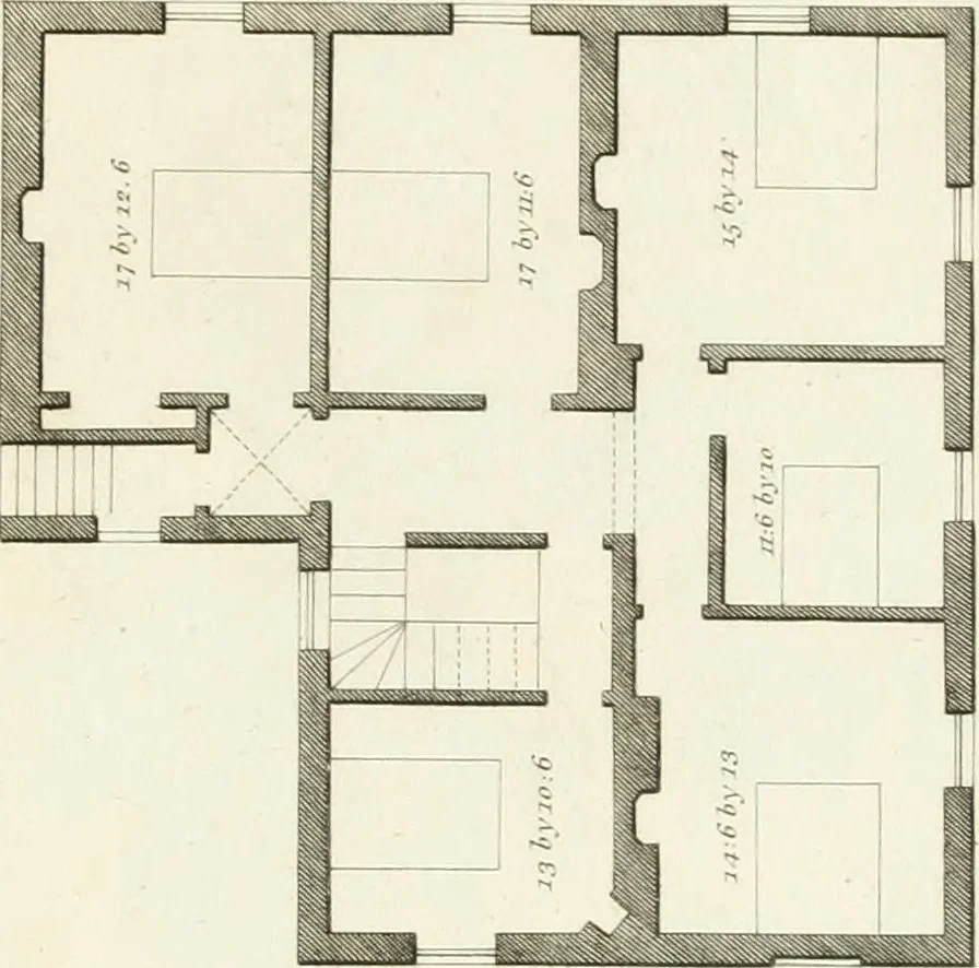 An illustration from Architectural sketches for cottages, rural dwellings, and villas, in the Grecian, Gothic, and fancy styles : with plans suitable to persons of genteel life and moderate fortune : preceded by some observations on scenery and character proper for picturesque buildings, 1805, leaf 60