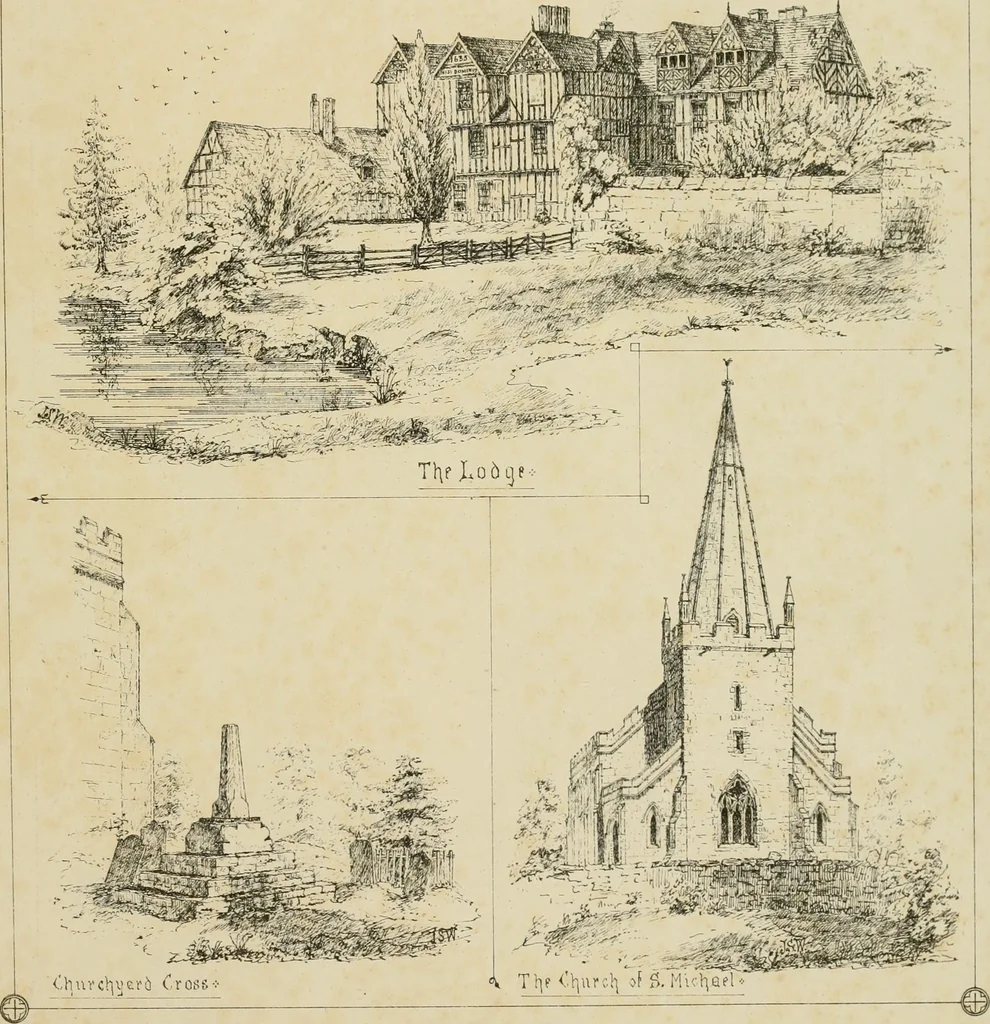 An illustration from Architectural sketches, ecclesiastical, secular, and domestic, in Worcestershire and its borders, with historical and descriptive notes, 1862, leaf 24