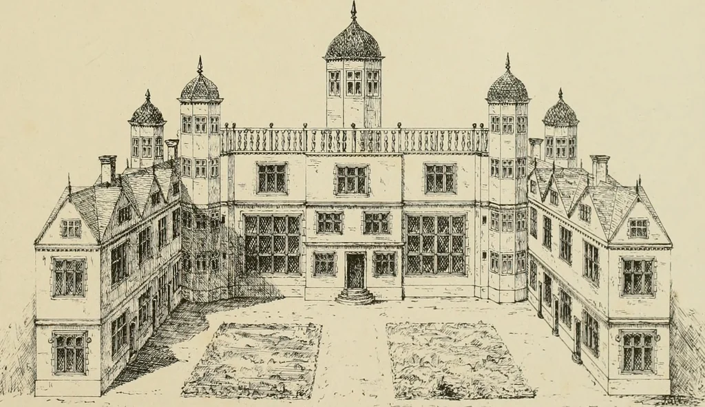 An illustration from Architectural sketches, ecclesiastical, secular, and domestic, in Worcestershire and its borders, with historical and descriptive notes, 1862, leaf 28