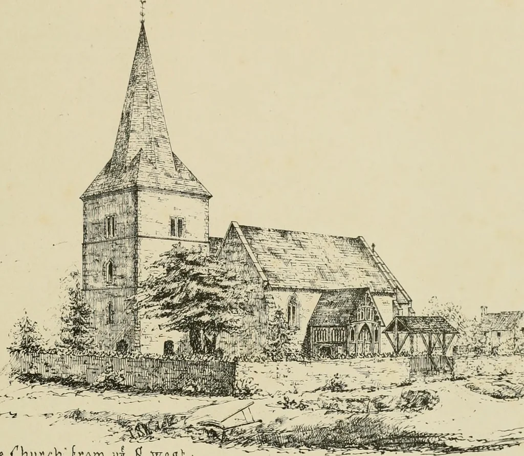 An illustration from Architectural sketches, ecclesiastical, secular, and domestic, in Worcestershire and its borders, with historical and descriptive notes, 1862, leaf 42