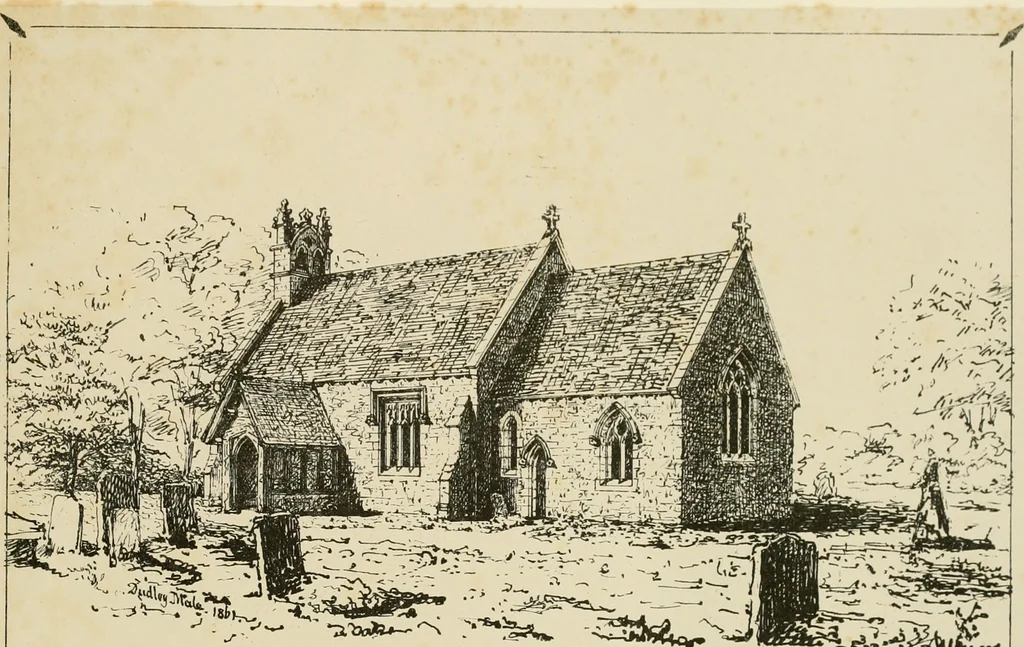 An illustration from Architectural sketches, ecclesiastical, secular, and domestic, in Worcestershire and its borders, with historical and descriptive notes, 1862, leaf 56