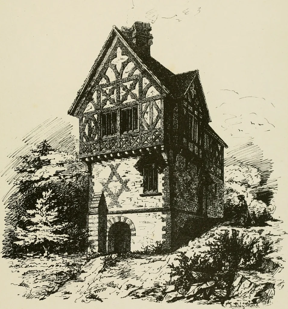 An illustration from Architectural sketches, ecclesiastical, secular, and domestic, in Worcestershire and its borders, with historical and descriptive notes, 1862, leaf 64