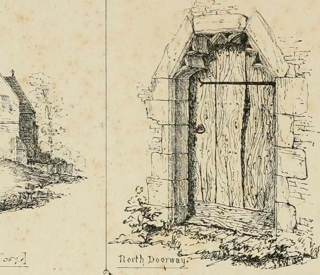 An illustration from Architectural sketches, ecclesiastical, secular, and domestic, in Worcestershire and its borders, with historical and descriptive notes, 1862, leaf 67