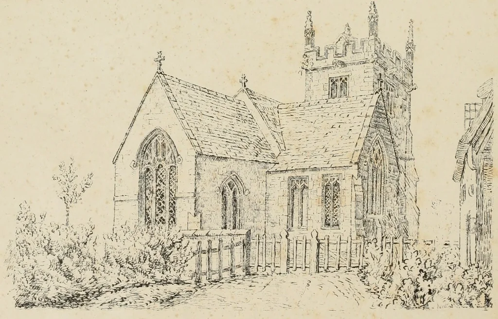 An illustration from Architectural sketches, ecclesiastical, secular, and domestic, in Worcestershire and its borders, with historical and descriptive notes, 1862, leaf 67