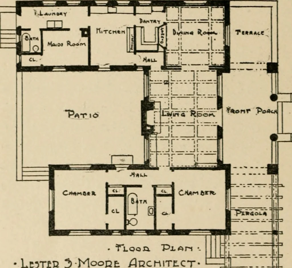 An illustration from Architectural styles for country houses: the characteristics and merits of various types of architecture as set forth by enthusiastic advocates, 1912, leaf 111