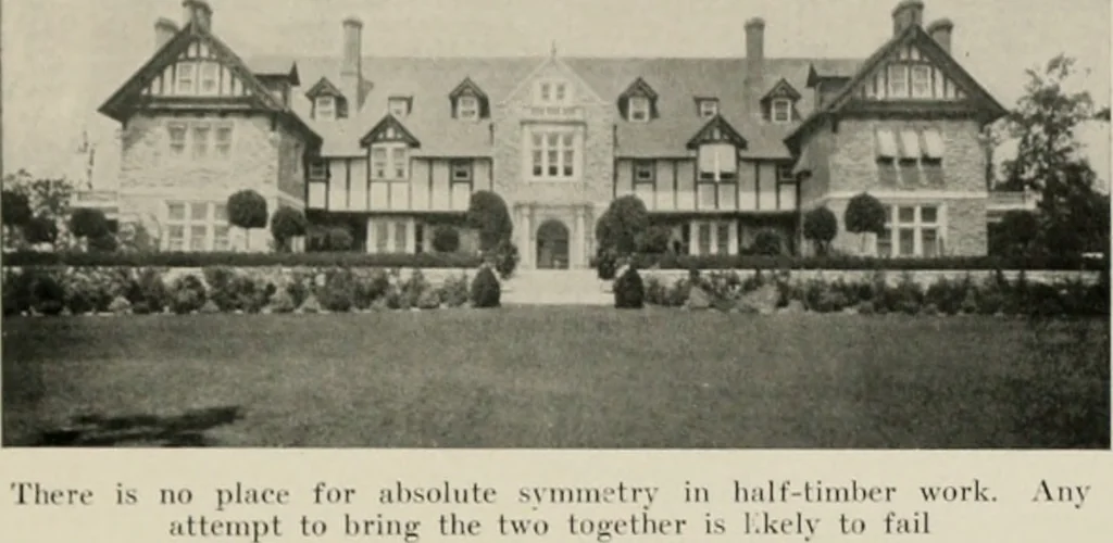 An illustration from Architectural styles for country houses: the characteristics and merits of various types of architecture as set forth by enthusiastic advocates, 1912, leaf 124