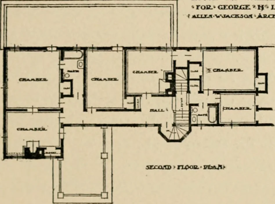 An illustration from Architectural styles for country houses: the characteristics and merits of various types of architecture as set forth by enthusiastic advocates, 1912, leaf 130