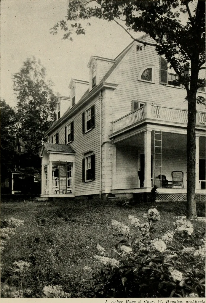 An illustration from Architectural styles for country houses: the characteristics and merits of various types of architecture as set forth by enthusiastic advocates, 1912, leaf 16