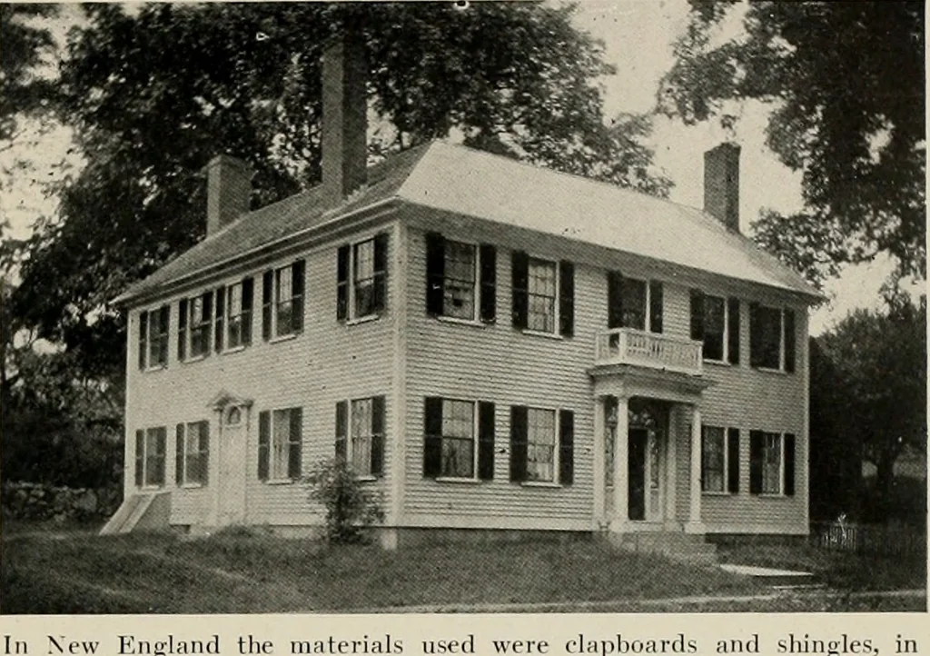 An illustration from Architectural styles for country houses: the characteristics and merits of various types of architecture as set forth by enthusiastic advocates, 1912, leaf 28