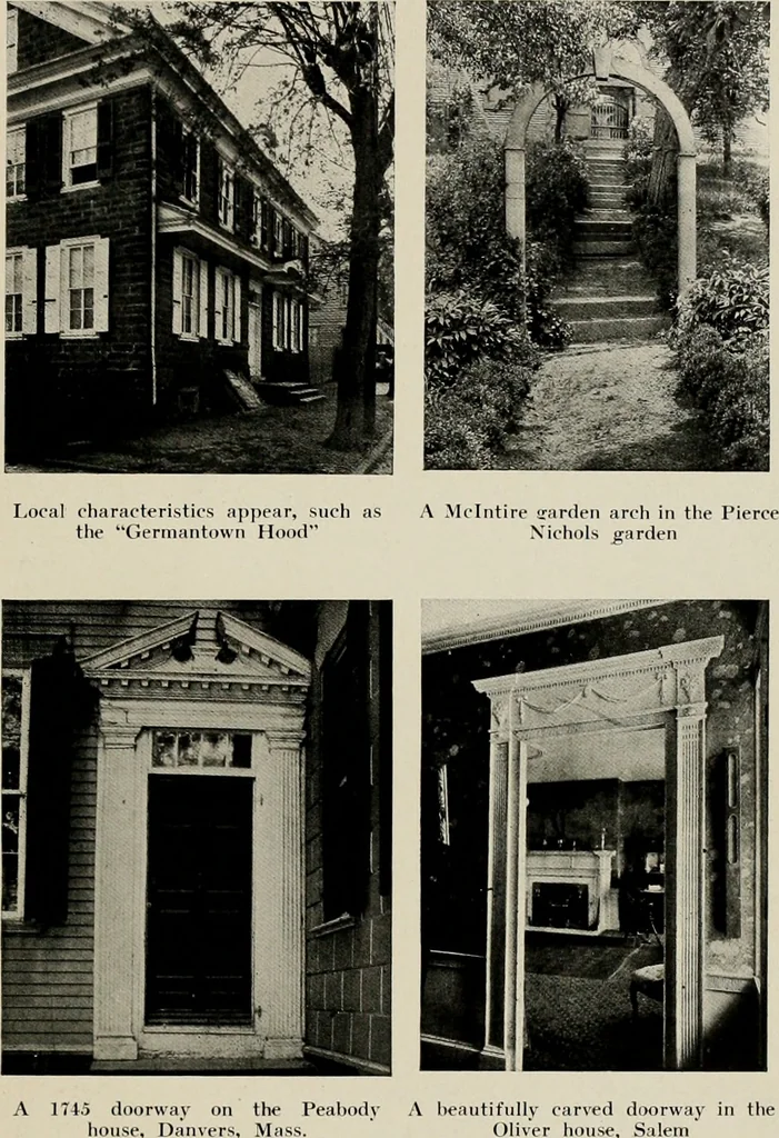 An illustration from Architectural styles for country houses: the characteristics and merits of various types of architecture as set forth by enthusiastic advocates, 1912, leaf 34