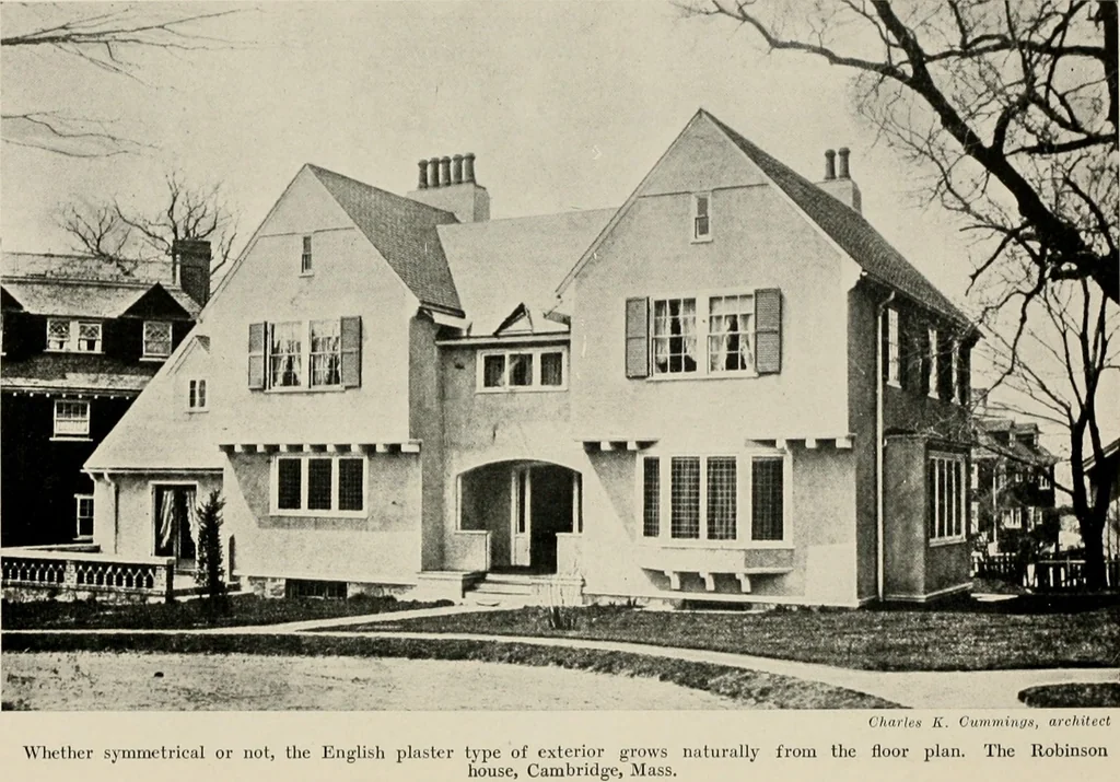 An illustration from Architectural styles for country houses: the characteristics and merits of various types of architecture as set forth by enthusiastic advocates, 1912, leaf 47