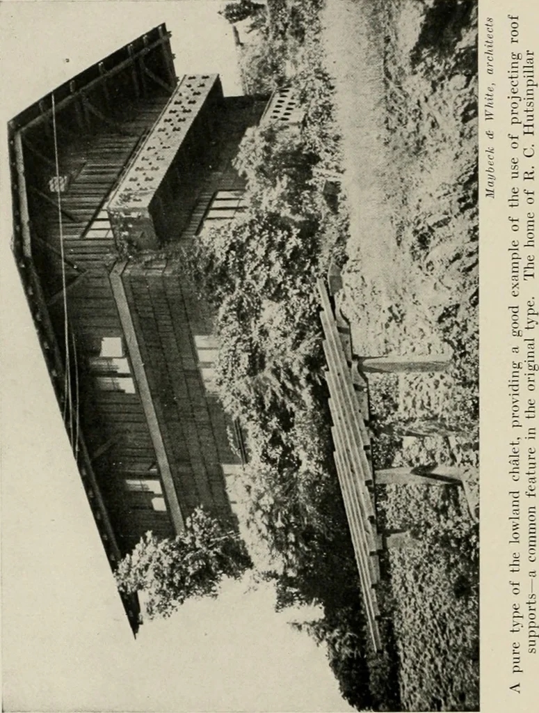 An illustration from Architectural styles for country houses: the characteristics and merits of various types of architecture as set forth by enthusiastic advocates, 1912, leaf 61