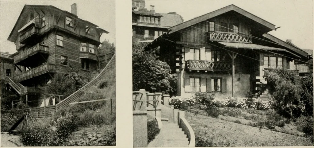 An illustration from Architectural styles for country houses: the characteristics and merits of various types of architecture as set forth by enthusiastic advocates, 1912, leaf 65