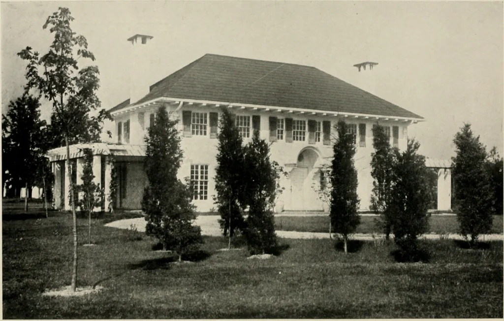 An illustration from Architectural styles for country houses: the characteristics and merits of various types of architecture as set forth by enthusiastic advocates, 1912, leaf 87