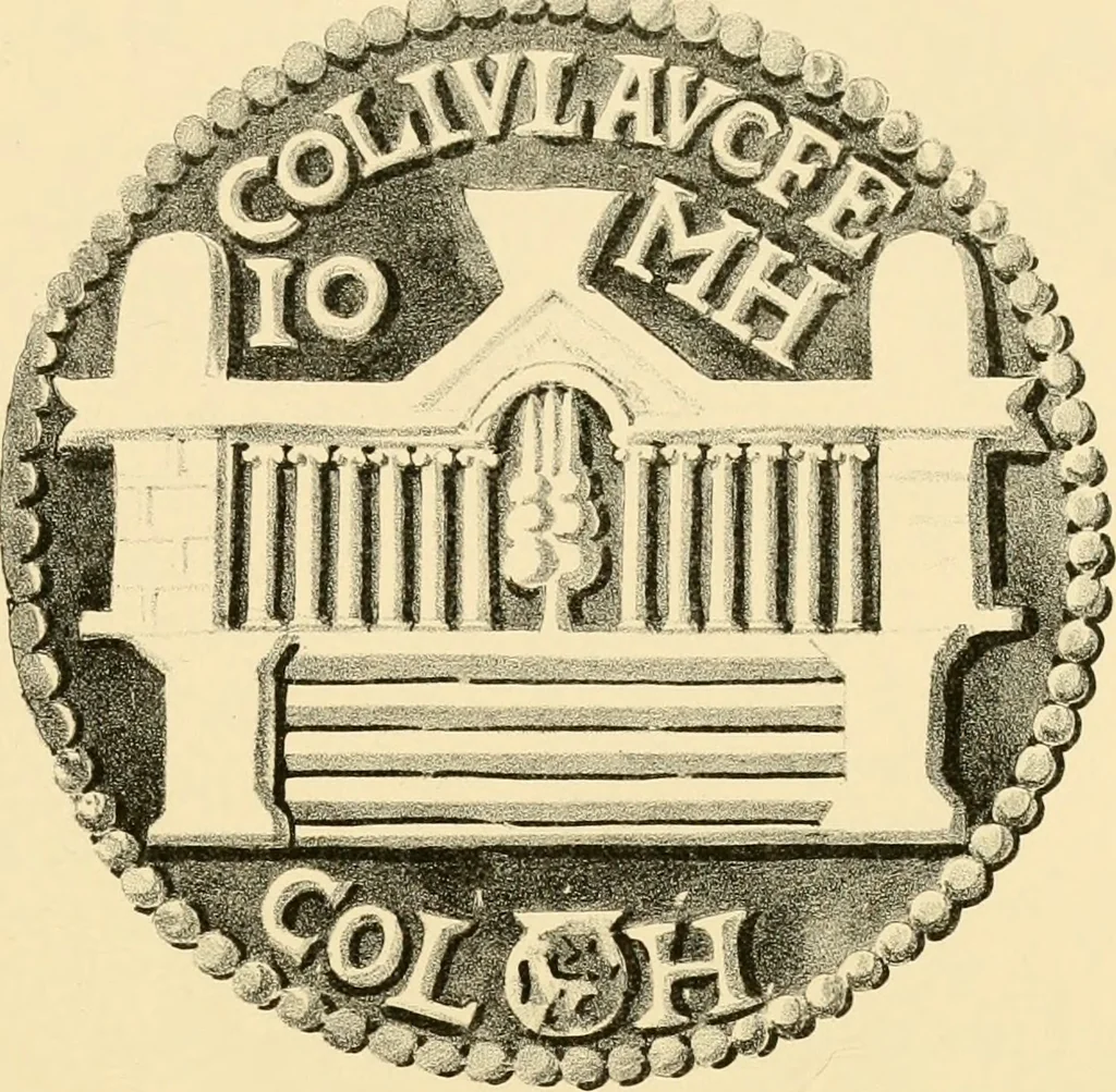 An illustration from Architectura numismatica; or, Architectural medals of classic antiquity: illustrated and explained by comparison with the monuments and the descriptions of ancient authors, and copious text. One hundred lithographs and woodcuts, 1859, leaf 198