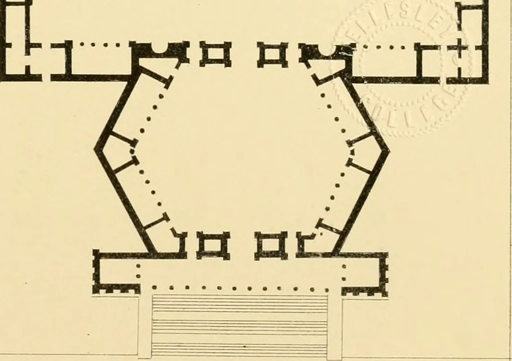 An illustration from Architectura numismatica; or, Architectural medals of classic antiquity: illustrated and explained by comparison with the monuments and the descriptions of ancient authors, and copious text. One hundred lithographs and woodcuts, 1859, leaf 202