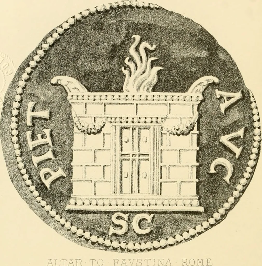 An illustration from Architectura numismatica; or, Architectural medals of classic antiquity: illustrated and explained by comparison with the monuments and the descriptions of ancient authors, and copious text. One hundred lithographs and woodcuts, 1859, leaf 239