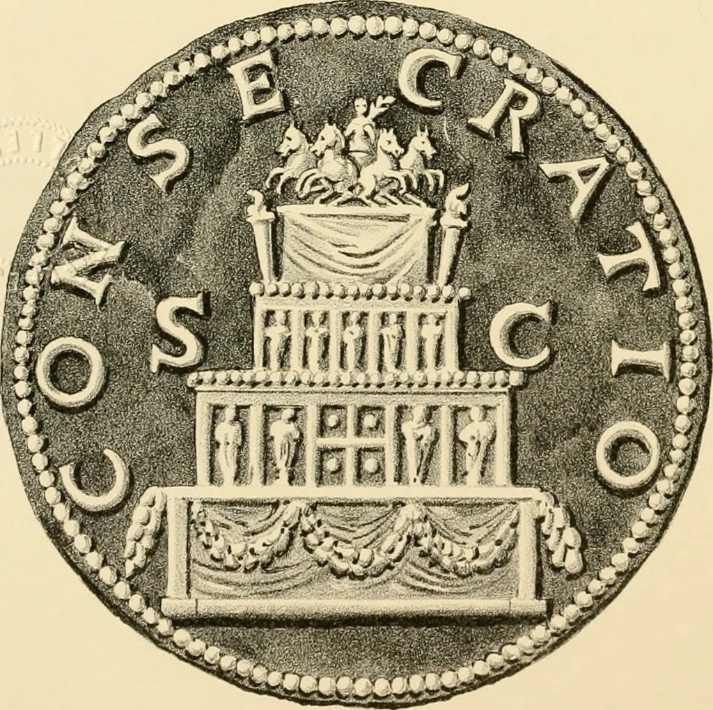 An illustration from Architectura numismatica; or, Architectural medals of classic antiquity: illustrated and explained by comparison with the monuments and the descriptions of ancient authors, and copious text. One hundred lithographs and woodcuts, 1859, leaf 261