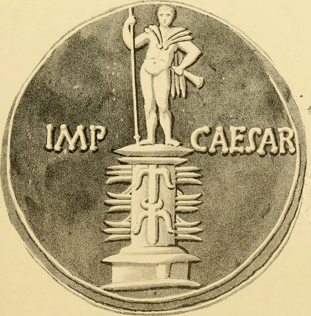 An illustration from Architectura numismatica; or, Architectural medals of classic antiquity: illustrated and explained by comparison with the monuments and the descriptions of ancient authors, and copious text. One hundred lithographs and woodcuts, 1859, leaf 294