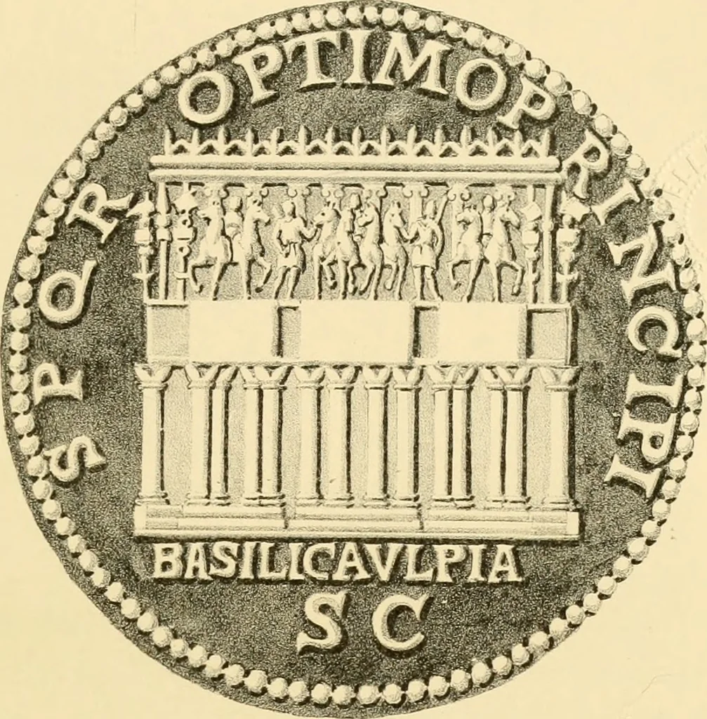 An illustration from Architectura numismatica; or, Architectural medals of classic antiquity: illustrated and explained by comparison with the monuments and the descriptions of ancient authors, and copious text. One hundred lithographs and woodcuts, 1859, leaf 360