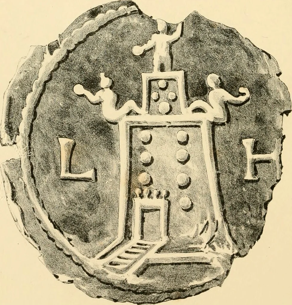 An illustration from Architectura numismatica; or, Architectural medals of classic antiquity: illustrated and explained by comparison with the monuments and the descriptions of ancient authors, and copious text. One hundred lithographs and woodcuts, 1859, leaf 483