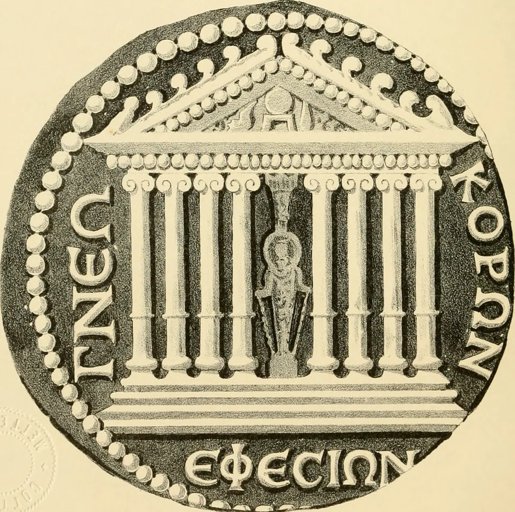 An illustration from Architectura numismatica; or, Architectural medals of classic antiquity: illustrated and explained by comparison with the monuments and the descriptions of ancient authors, and copious text. One hundred lithographs and woodcuts, 1859, leaf 67