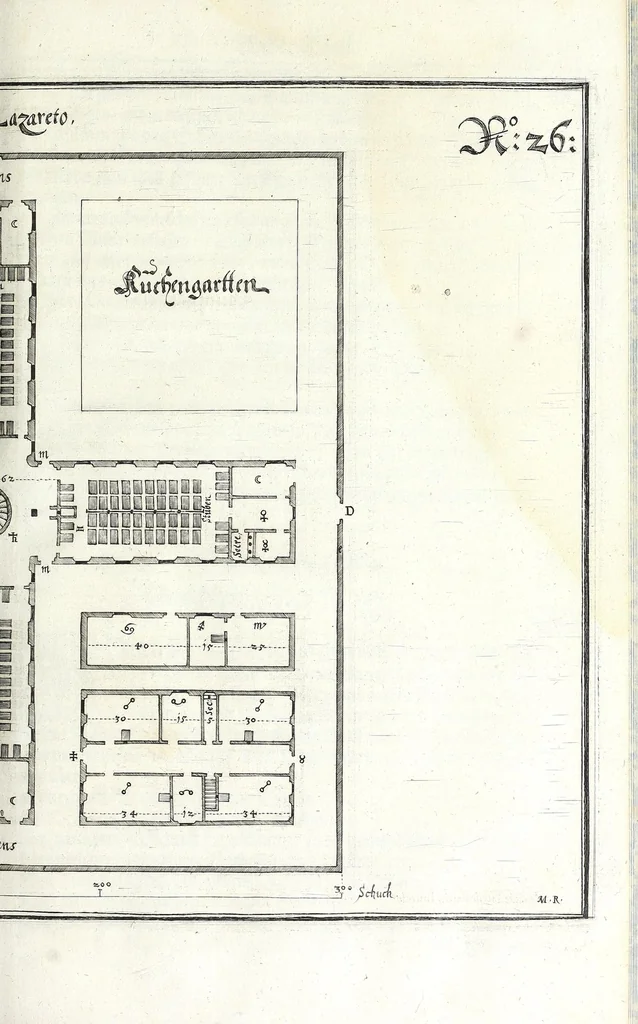 An illustration from Architectura vniversalis, das ist, Von Kriegs, Statt- vnd Wasser Gebäwen ... : auss eigener experientza vnd viel-Jähriger Observation zusamen getragen, beschreiben, vnd mit 60. Kupfferstucken vorgebildet vnd delinirt, 1635, leaf 209