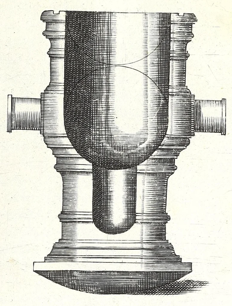 An illustration from Architectura vniversalis, das ist, Von Kriegs, Statt- vnd Wasser Gebäwen ... : auss eigener experientza vnd viel-Jähriger Observation zusamen getragen, beschreiben, vnd mit 60. Kupfferstucken vorgebildet vnd delinirt, 1635, leaf 355