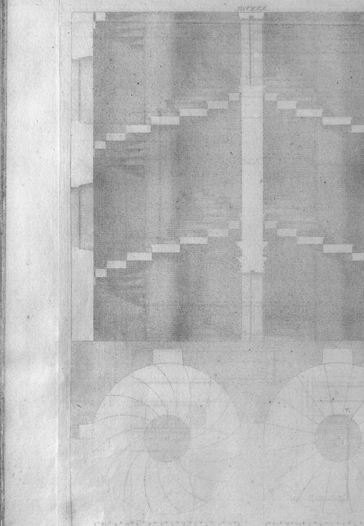 An illustration from The architecture of A. Palladio, in four books : containing, a short treatise of the five orders, and the most necessary observations concerning all sorts of building : as also the different construction of private and publick houses, high-ways, bridges, market-places, xystes, and temples, with their plans, sections, and uprights : to which are added several notes and observations made by Inigo Jones, never printed before, 1715, leaf 126