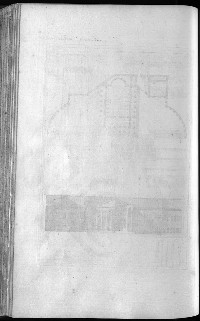 An illustration from The architecture of A. Palladio, in four books : containing, a short treatise of the five orders, and the most necessary observations concerning all sorts of building : as also the different construction of private and publick houses, high-ways, bridges, market-places, xystes, and temples, with their plans, sections, and uprights : to which are added several notes and observations made by Inigo Jones, never printed before, 1715, leaf 260
