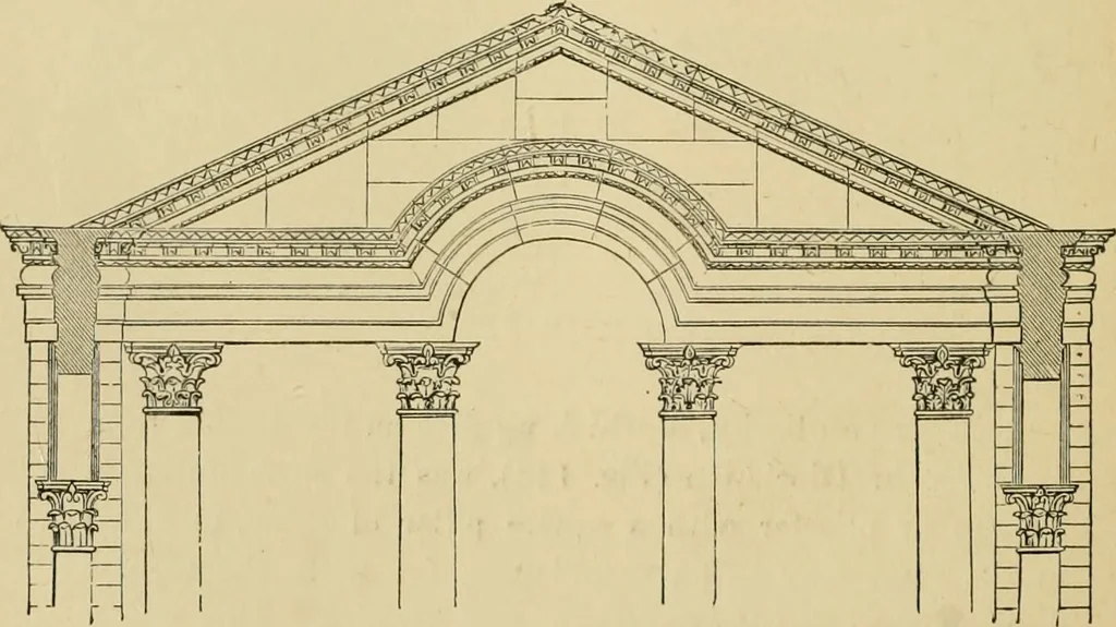 An illustration from Architecture, classic and early Christian, 1888, leaf 219