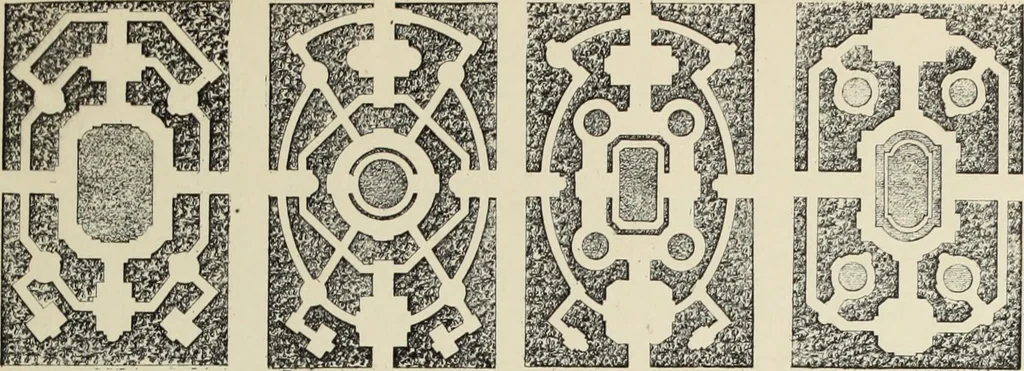 An illustration from Architecture, décoration et ameublement pendant le dix-huitième siècle, Régence - Louis XV. Symétrie et asymétrie proportions légères et courbes capricieuses, 1900, leaf 112