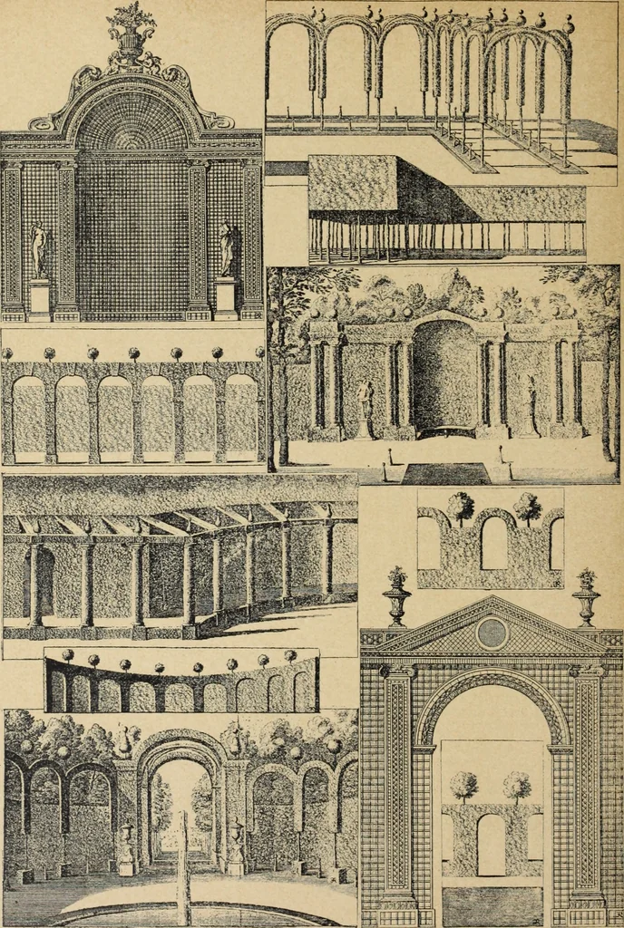 An illustration from Architecture, décoration et ameublement pendant le dix-huitième siècle, Régence - Louis XV. Symétrie et asymétrie proportions légères et courbes capricieuses, 1900, leaf 115