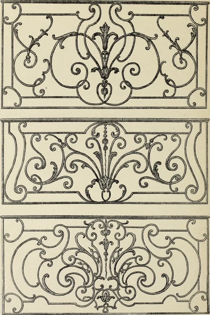 An illustration from Architecture, décoration et ameublement pendant le dix-huitième siècle, Régence - Louis XV. Symétrie et asymétrie proportions légères et courbes capricieuses, 1900, leaf 227