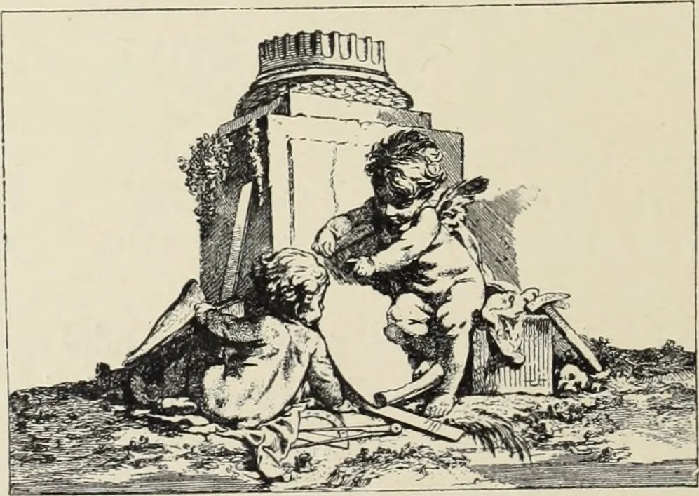 An illustration from Architecture, décoration et ameublement pendant le dix-huitième siècle, Régence - Louis XV. Symétrie et asymétrie proportions légères et courbes capricieuses, 1900, leaf 29