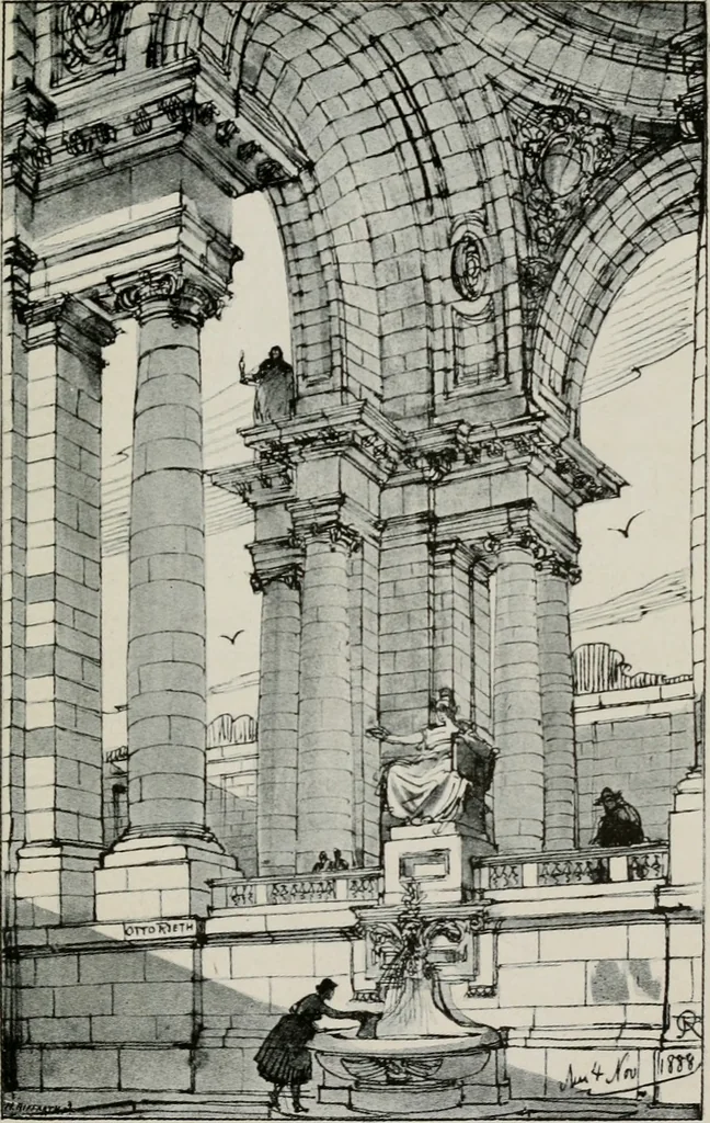 An illustration from Architecture and democracy, 1918, leaf 82
