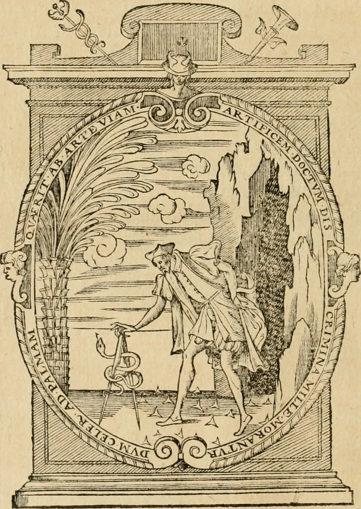 An illustration from Architecture de Philibert de l'Orme ... : uure entiere contenant onze livres, augmentée de deux, & autres figures non encores veuës, tant pour desseins qu'ornemens de maisons : avec vne belle inuention pour bien bastir, & à petits fraiz .., 1626, leaf 105