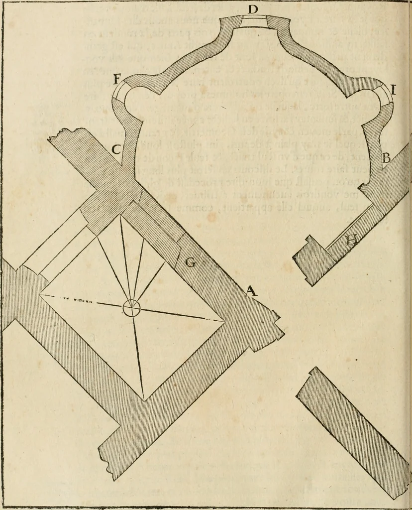 An illustration from Architecture de Philibert de l'Orme ... : uure entiere contenant onze livres, augmentée de deux, & autres figures non encores veuës, tant pour desseins qu'ornemens de maisons : avec vne belle inuention pour bien bastir, & à petits fraiz .., 1626, leaf 185